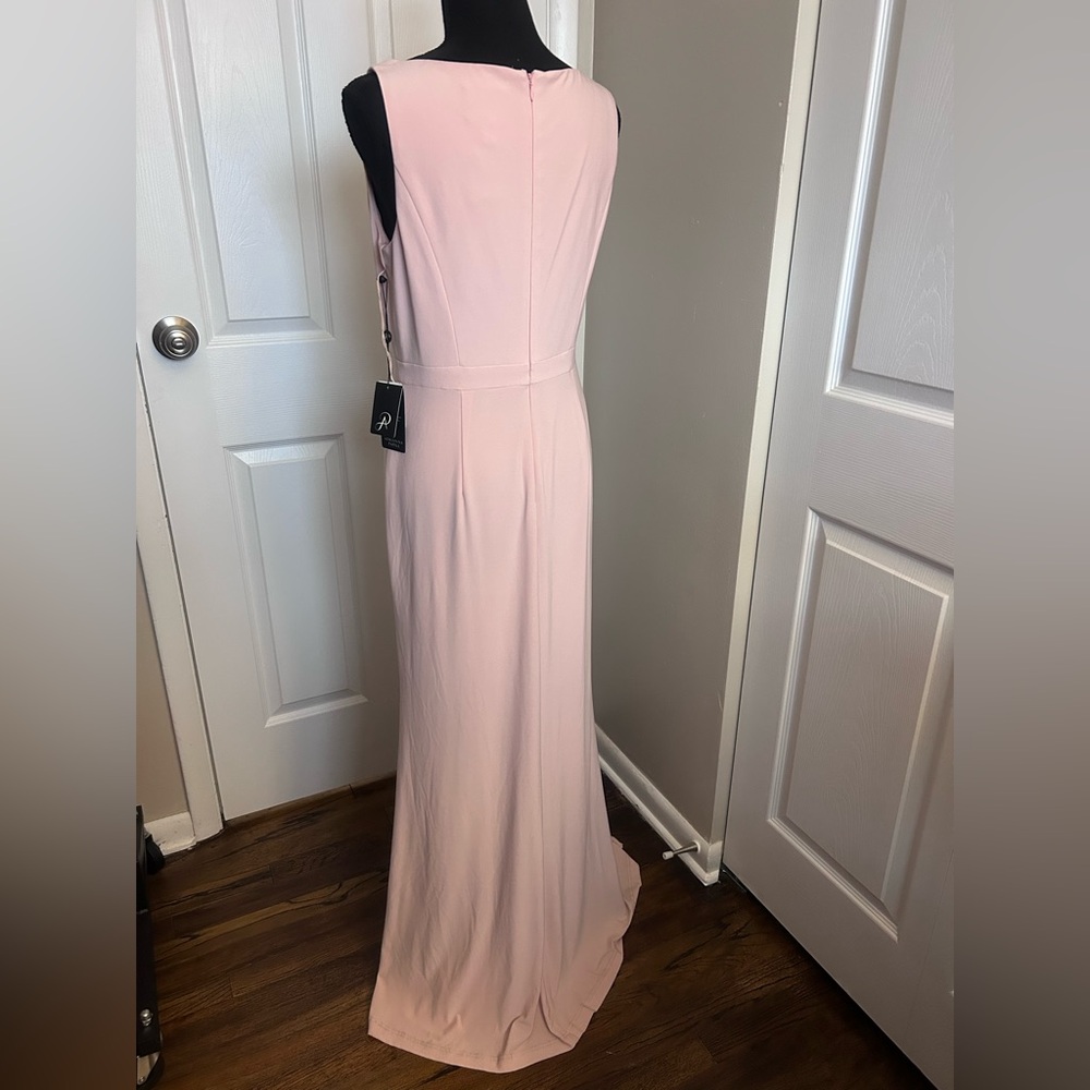 Adrianna Papell Blush Lace Maxi Dress - Picture 5 of 9